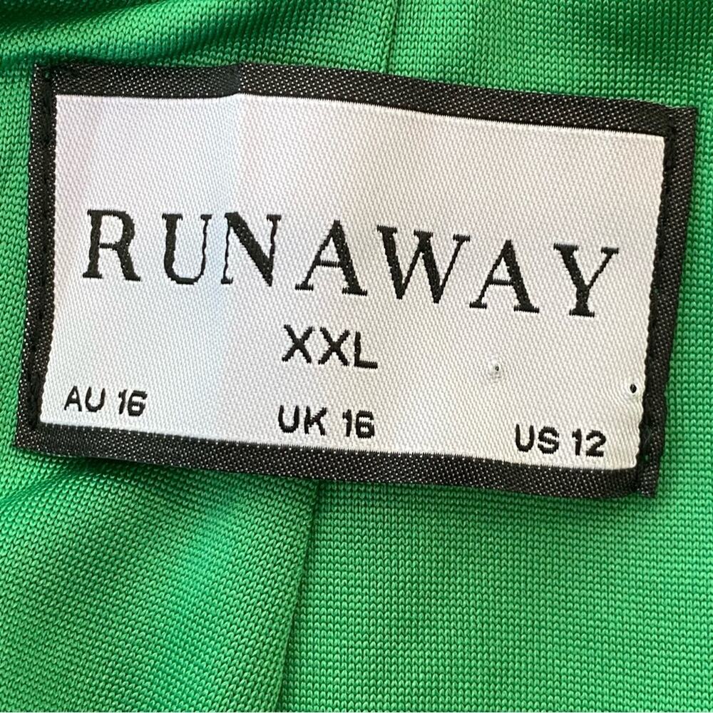 Runaway the Label Dress 12 Green Formal Maxi Y2K Large Long Dress open back - Picture 6 of 8